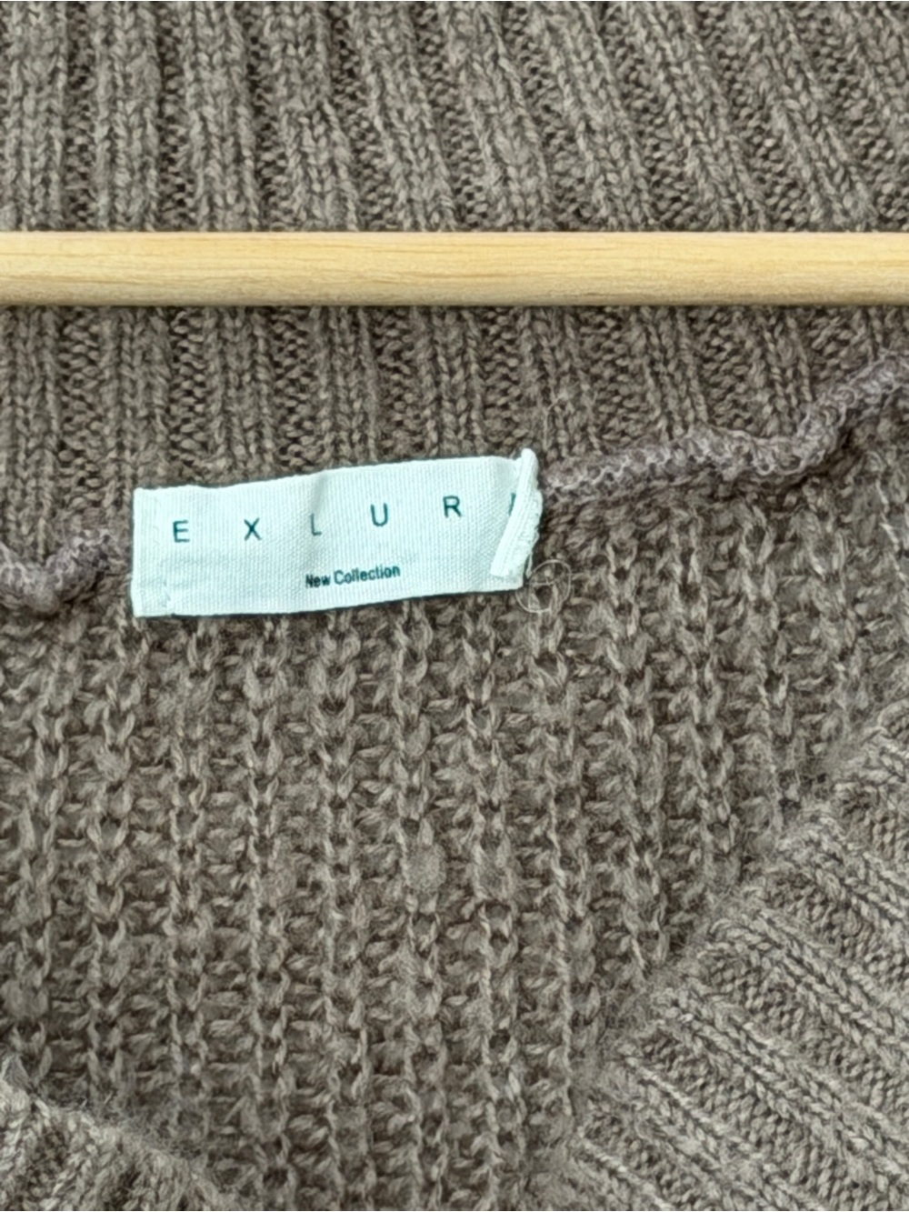 Cozy Taupe Cowl Neck Sweater - Picture 3 of 8